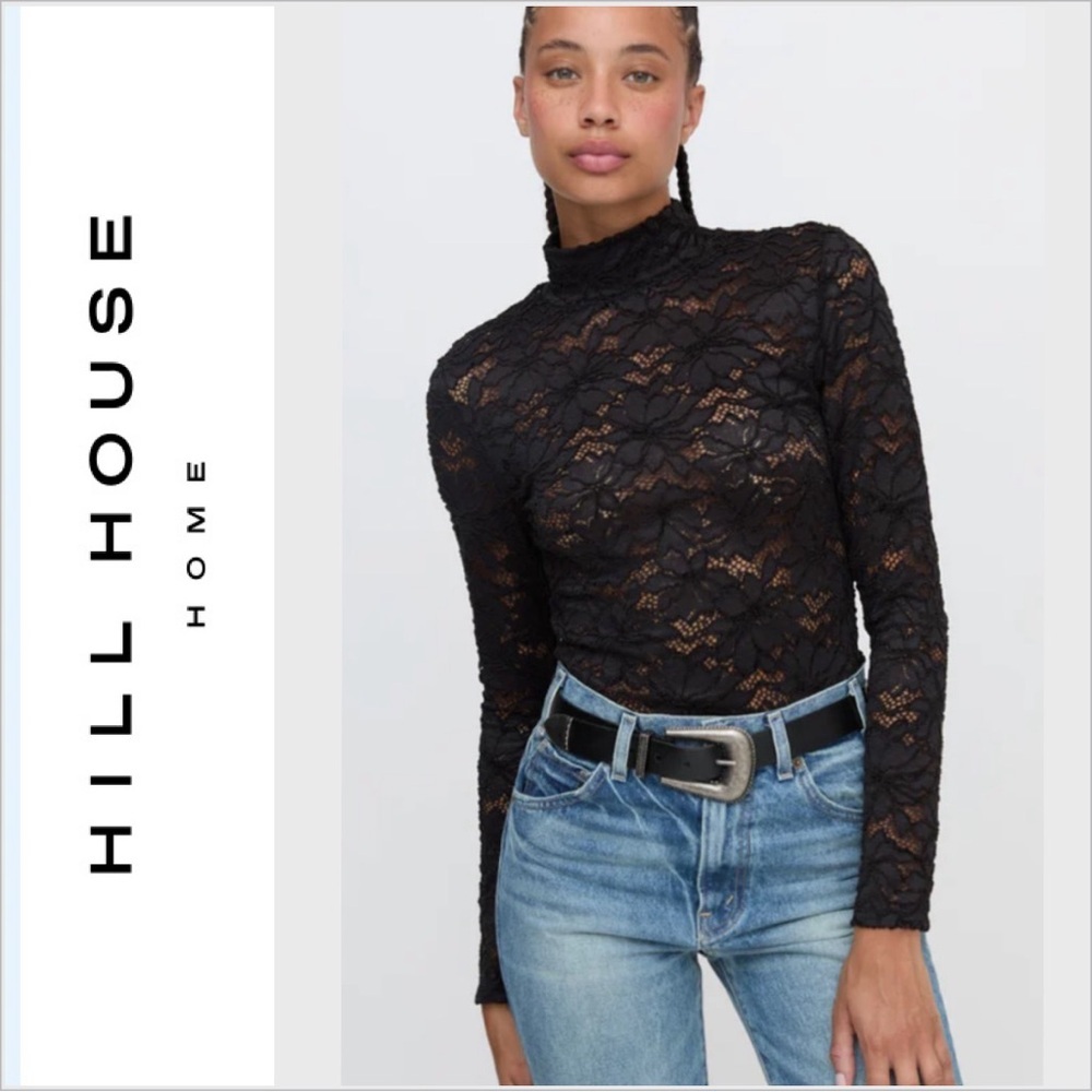 Hill House Black Lace Top